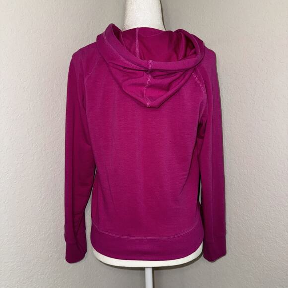Dodo Basic Hoodie Jacket Women Large Magenta Cotton Drawstring Full Zip DWJ-6502 - Picture 3 of 11